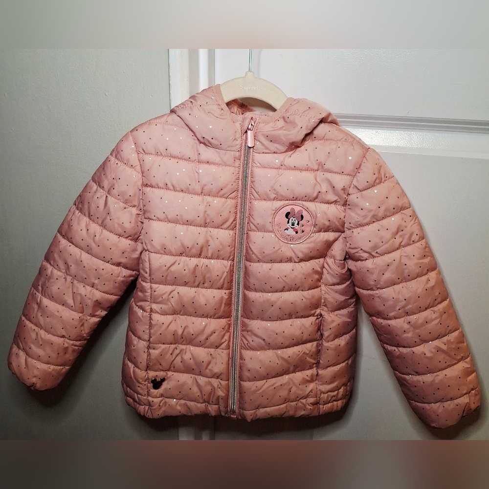 Disney Minnie Mouse Shimmery Polka Dot Puffer (3T/4T)